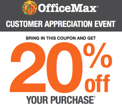 officemax 20 off