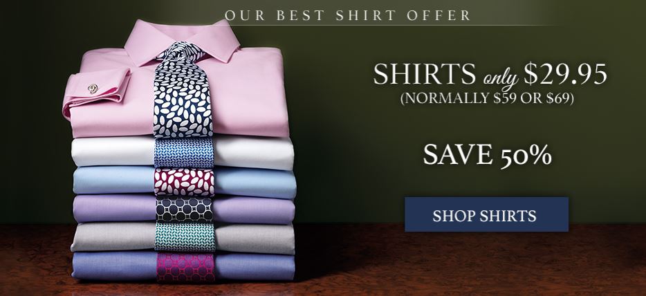 Charles Tyrwhitt Dress Shirts On Sale For $29.95 + Get FREE Tie With ...