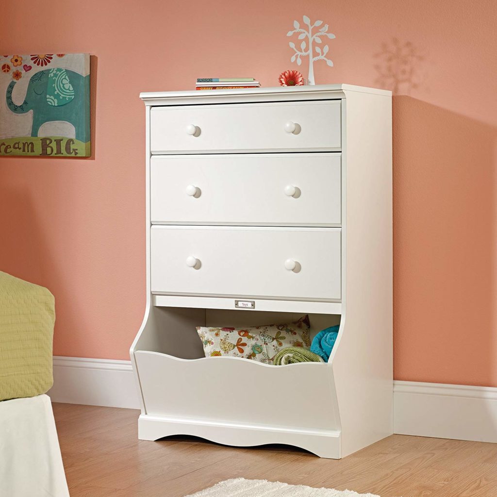 Sauder Pogo 3-Drawer Chest in Soft White